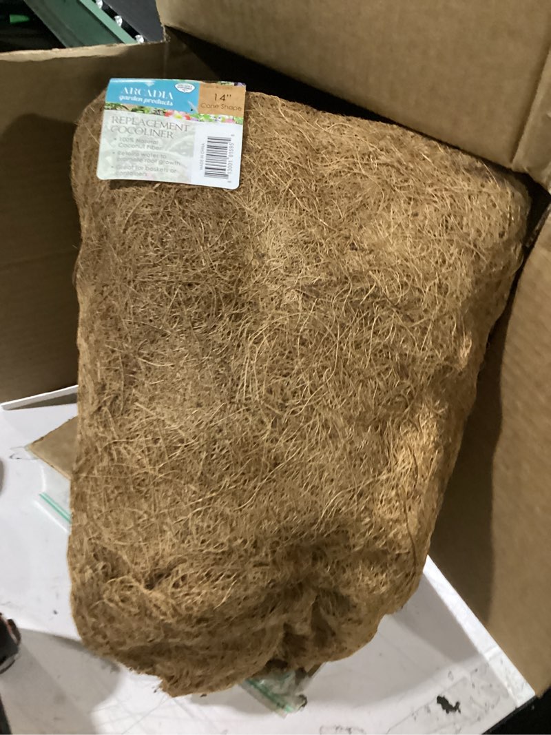 Condition photo showing As Is for arcadia garden products coco liner for cone shape