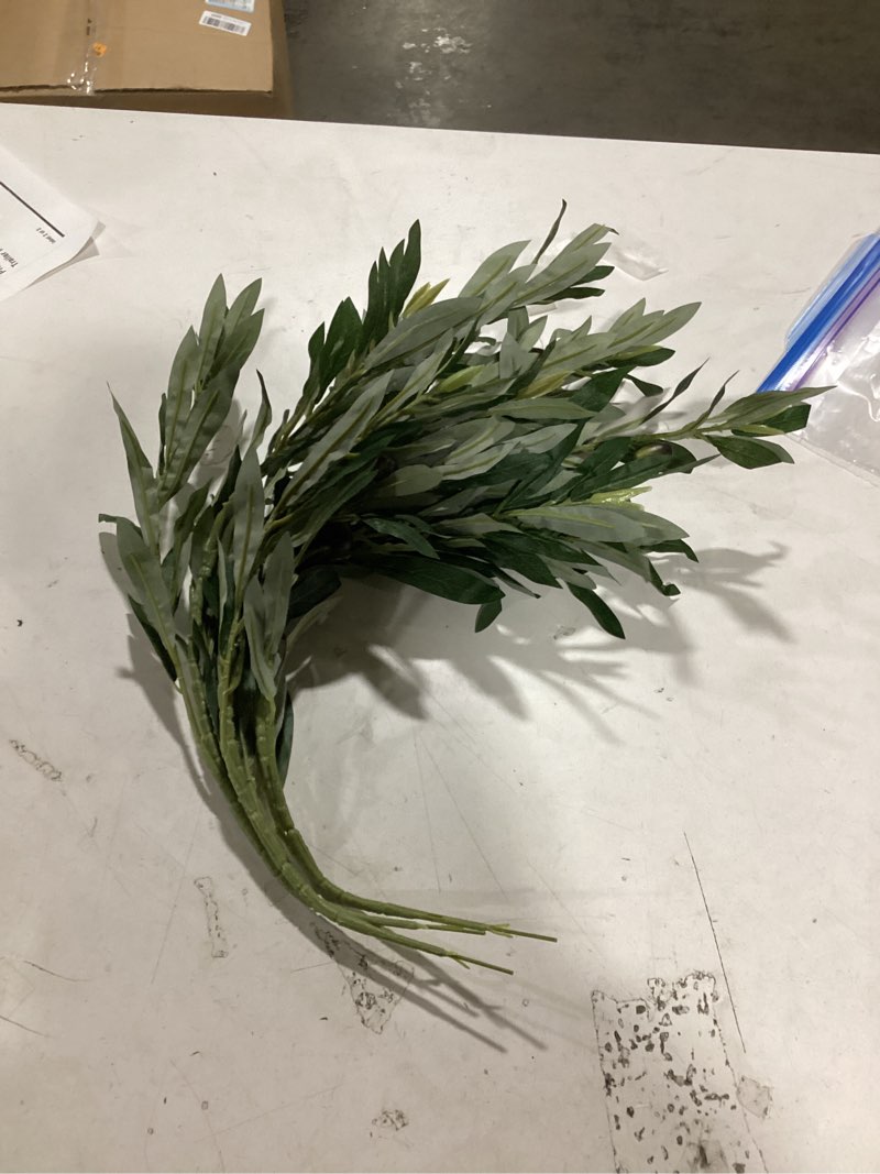 Condition photo showing Good Condition for (Similar To)Leftover 6PCS 18Inch Faux Olive Branches for Vase,Artificial Olive Tree Branches,Fake Plants,Greenery Stems,Eucalyptus Stems,Green Leaves for Centerpieces Decoration,Home Decor,Coffee Table Decor 18 Inch