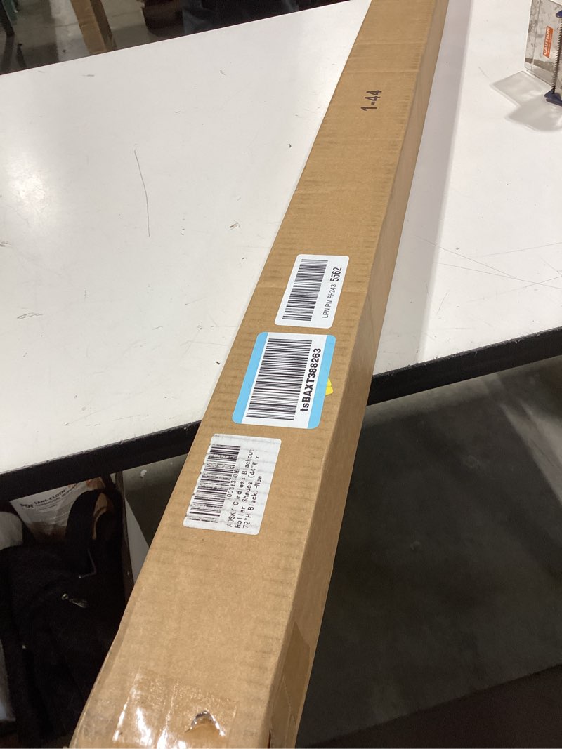 Condition photo showing New/Like New for aosky cordless roller shades blackout blinds for windows room darkening rolled up shades with spring system, uv protection window shades door blinds for home and office (44" w x 72" h, black) 44"w x 72"h black