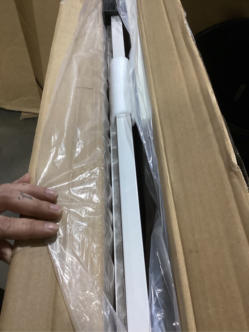 Condition photo showing As Is for Folding Desk 30 Inch - Small Foldable Desk for Small Space Minimalist, Space Saving Collapsible Compact Desk Portable Table for Craft, Writing, Study and Work (No Assembly Required) White 30 x 16 Inch