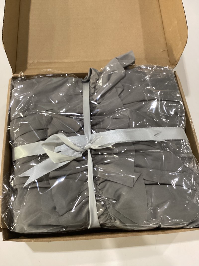 Condition photo showing Good Condition for Bedsure Queen Comforter Set Grey - Bed in a Bag Queen Size Bedding 7 Pieces, GentleSoft™ Pintuck Bed Set Gift for Family, Pinch Pleat All Season Comforter with Sheets, Pillowcases & Shams Queen 01 - Grey