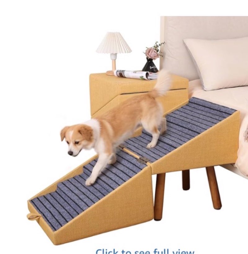 Dog Stairs for Small Dogs 16\" H - Upgraded Non-Slip Dog Ramp for Bed and Couch, Foldable 2-in-1 Pet (SIMILAR NO SAME)