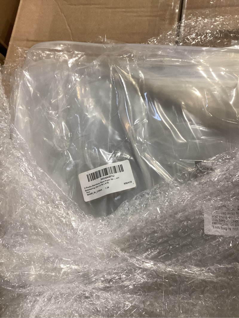 Condition photo showing Good Condition for 2 packs stainless steel fryer splash guard commercial splatter guard side stove splash guard for stop oil from splattering (20-1/2" w x 9" h)