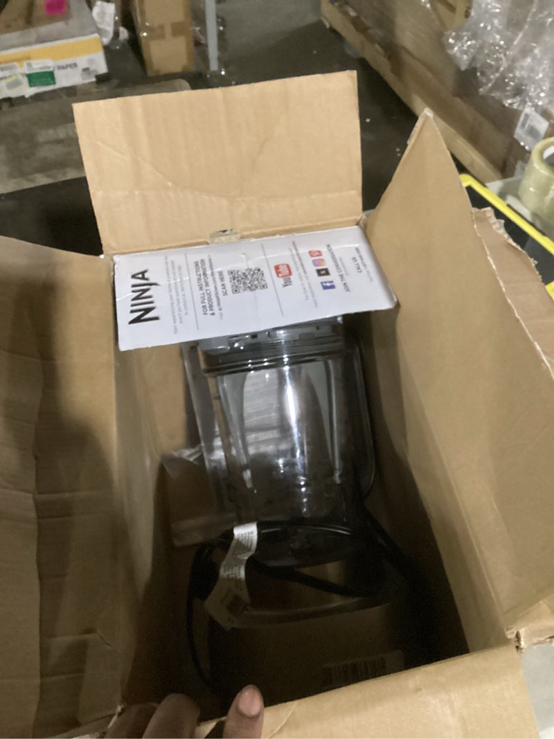 Condition photo showing Good Condition for ninja ss151 twisti blender duo, high-speed 1600 wp smoothie maker & nutrient extractor* 5 functions smoothie, spreads & more, smarttorque, 34-oz. pitcher & (2) to-go cups, gray 1400 peak watts