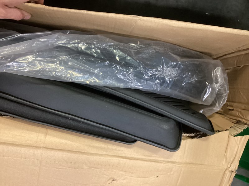 Condition photo showing As Is for 2025 new version tesla model 3 highland floor mats custom fit all weather tpe cargo liner cargo trunk accessories,compatible 2021-2025 tesla model 3 ?2025 model 3 full floor mat kit set of 6 2025 model 3 full floor mat kit(set of 6)