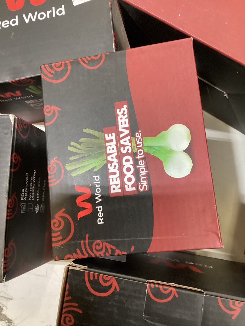 Condition photo showing New/Like New for Silicone Avocado Saver - 4PCS Multi-Use Food Saver as Onion Saver & Lemon Saver, Avocado Keeper, Tomato Saver, and More - Anti-Oxidation + Reusable Fruit and Vegetable Storage Containers for Fridge