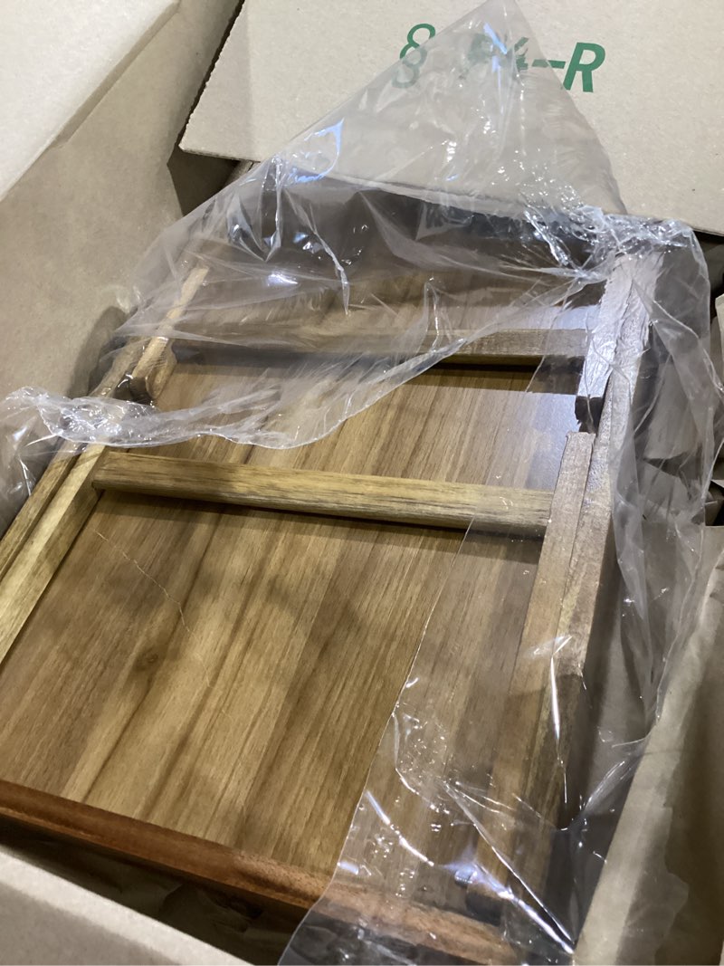 Condition photo showing Good Condition for utoplike acacia bed tray table for eating, large breakfast tray with folding legs, wood serving trays for laptop working