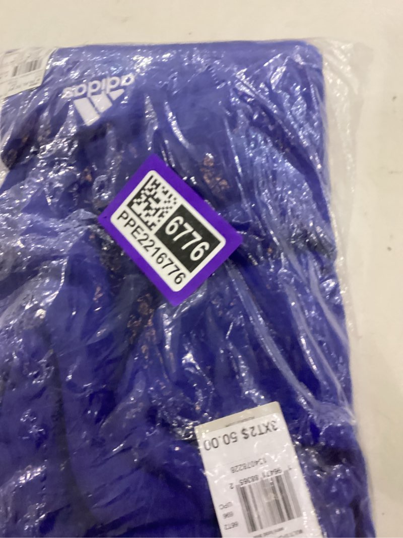 adidas Men's Essentials 3-Stripes Fleece Tapered Cuff Pants Standard 3X Short Blue/White