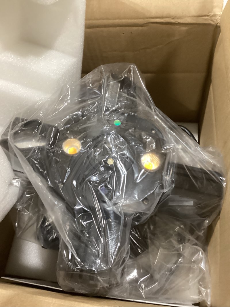 Condition photo showing Good Condition for Professional DJ Lights 4-in-1 Moving Head with Red Green Laser & Golden Effects – DMX512/Sound-Activated Control, Auto Modes for Stage, Club, Party Lighting