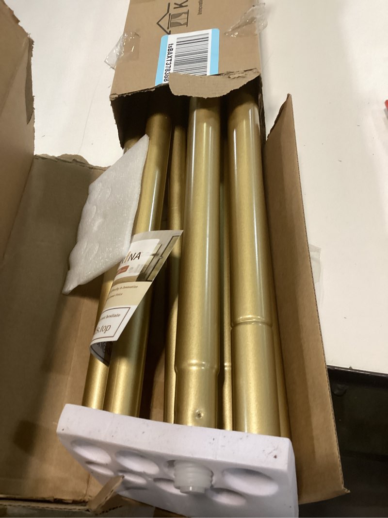 Condition photo showing Good Condition for KAMANINA 1 Inch Double Curtain Rods 66 to 120 Inches (5.5-10 Feet), Heavy Duty Adjustable Double Curtain Rod for Windows, Gold Drapery Rods with End Caps Gold 66-120"