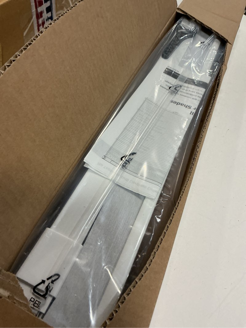 Condition photo showing Good Condition for LazBlinds Cordless Cellular Shades, No Tools No Drill Blackout Honeycomb Shades Pleated Blinds for Windows, 23'' W x 48'' H, Silver White Blackout-silver White 23'' W x 48'' H