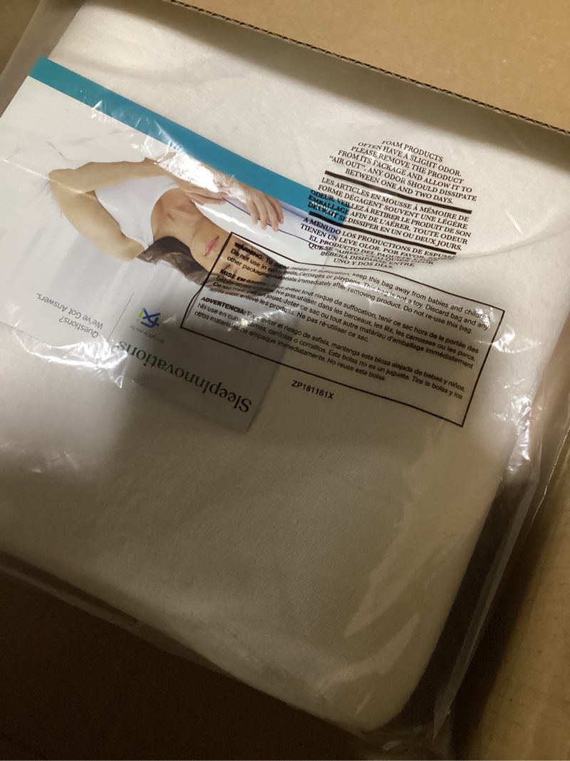 Condition photo showing New/Like New for Sleep Innovations Memory Foam Contour Pillow, Standard Size, Head, Neck, and Shoulder Alignment, Side and Back Sleepers, Medium Support Standard Contour Pillow