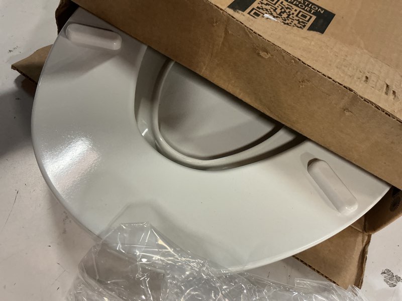 Condition photo showing Good Condition for mayfair nextstep2 toilet seat with built-in potty training seat, slow-close, removable that will never loosen, elongated, white elongated 1