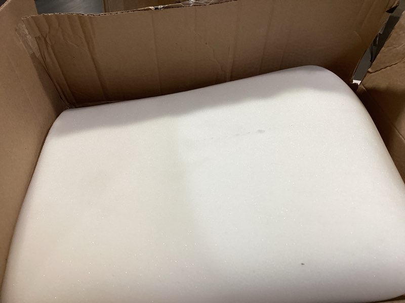 Condition photo showing As Is for foamtouch upholstery foam 2" x 24" x 72" high density cushion, white 2inch x 24inch x 72inch