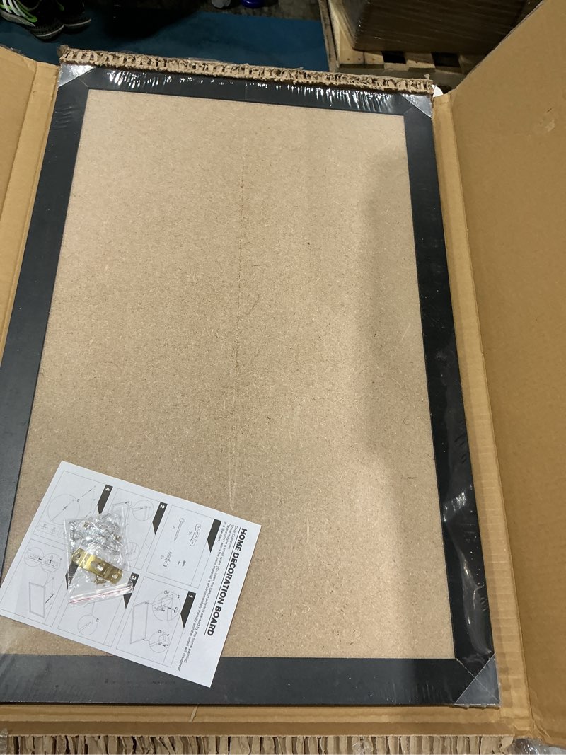 Condition photo showing New/Like New for similar )))))americanflatposter frame with polished plexiglass - black picture frame - wide photo frames made of engineered wood for vertical or horizontal wall display - epic collection - black black 24x36