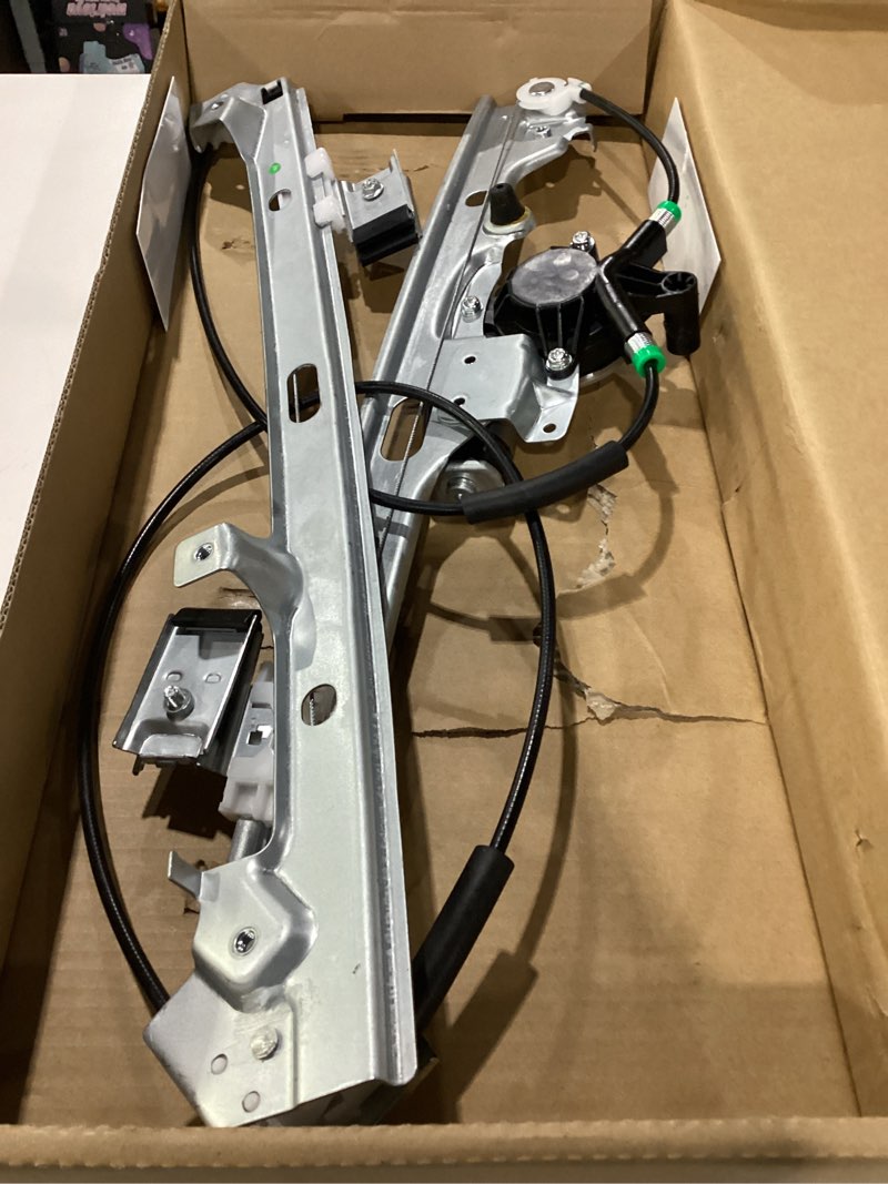 Condition photo showing Good Condition for front driver side power window regulator with motor (2 pins) fit for 2001-2006 chevrolet silverado 1500 3500, avalanche suburban gmc sierra 1500 2500 3500 yukon xl cadillac escalade, 741-644