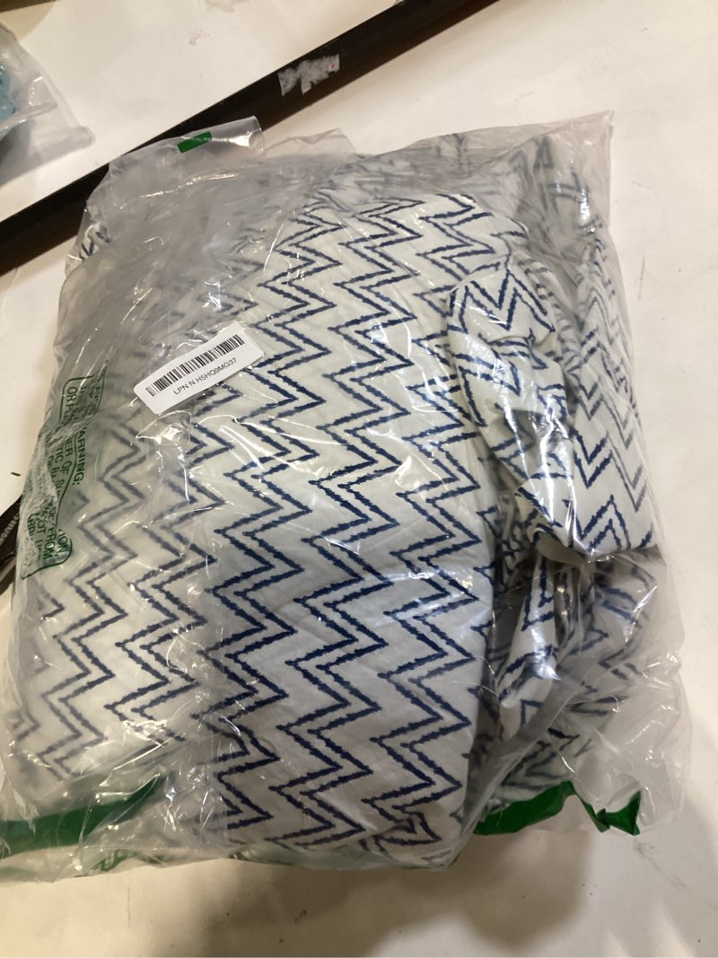 Condition photo showing Good Condition for ruvanti 100% cotton sheets – california king percale bedding, cooling & breathable floral design, durable with a crisp, soft & comfortable feel, 14" deep pocket, 4-piece set, chevron chevron california king
