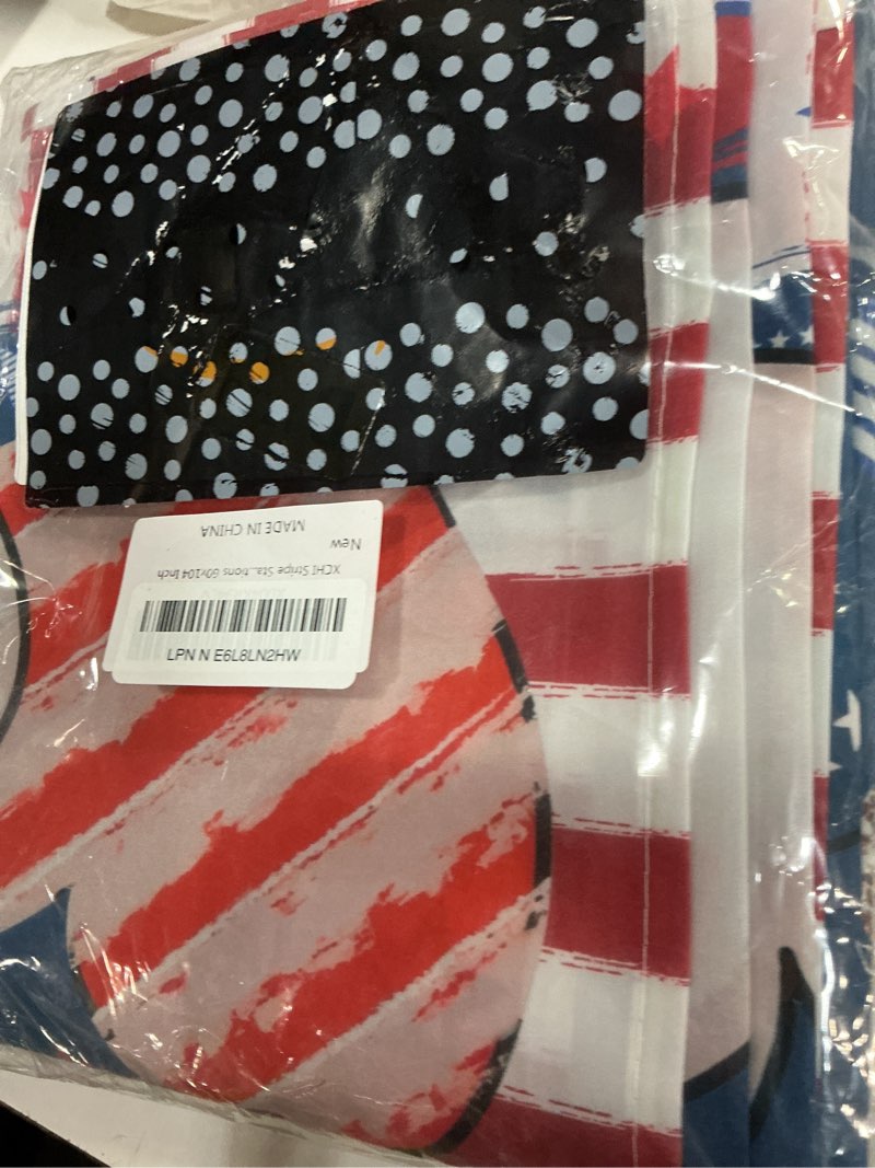 Condition photo showing New/Like New for xchi stripe stars love heart america patriotic 4th of july memorial day independence day tablecloth rectangle washable table covers for home party decorations 60x104 inch 104" x 60" (rectangular)
