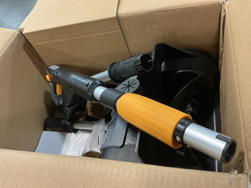 Condition photo showing As Is for Cordless Snow Shovel Compatible with DeWalt 20V Max Battery, 11" Electric Snow Blower w/ 20FT Max Throw & Adjustable Handle, Snow Thrower for Driveway, Deck, Patio, Steps(Tool Only) Black (Battery and charger not included)