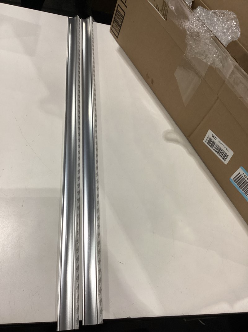 Condition photo showing Good Condition for Hicarer 2 Pcs 30" Chrome Framed Shower Door Replacement Drip Rail with Vinyl Sweep, Shower Door Water Deflector with Bottom Seal, Applied Mounting Tape and Screws(Sliver) Silver 30''