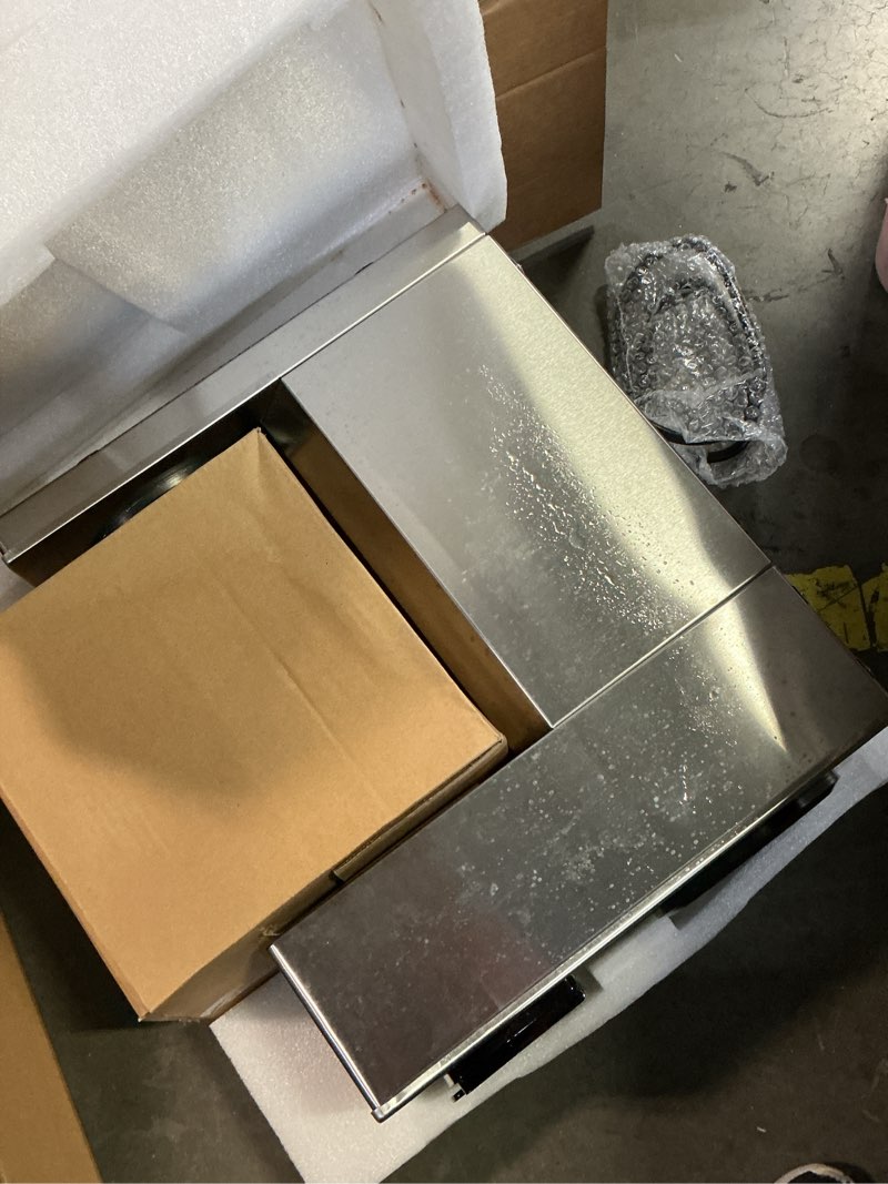 Condition photo showing As Is for vevor commercial drip coffee maker, 12 cups coffee-maker machine with 2 glass carafes and 2 decanter warmer plates, stainless steel drip style coffee brewer, for restaurant, office, coffee shop & home 2 warmer plates