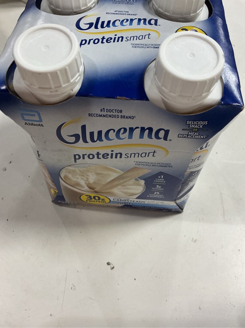 Condition photo showing New/Like New for (use by 10/01/26) glucerna protein smart shake vanilla non-caffeinated - 4pk