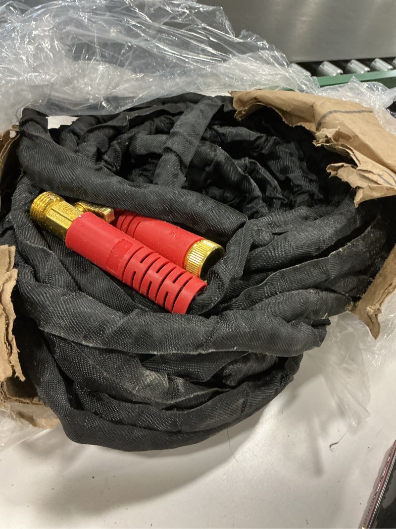 Condition photo showing As Is for Upgraded 100FT Non-Expanding Garden Hose, Lightweight, Flexible Ultra-Light Water Hose, Burst-Resistant, Lead-Free, Anti-Kink, High-Pressure