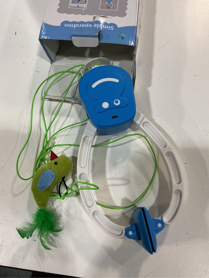 Condition photo showing Good Condition for interactive cat toys for indoor cats, automatic hanging door frame cat toy with bird, mouse & feather teasers, motion activated self play exercise toy for bored kittens & adult cats.