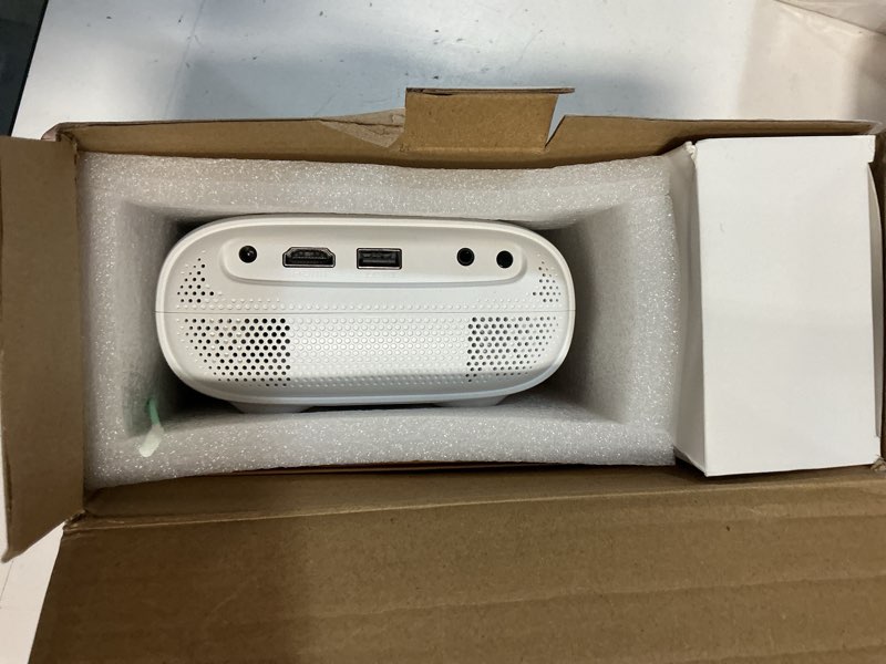 Condition photo showing Good Condition for hompow mini projector with two -way bluetooth, portable projector for home theater use, support 1080p for indoor/outdoor, movie projector compatible with hdmi, usb, laptop, tv stick (white)