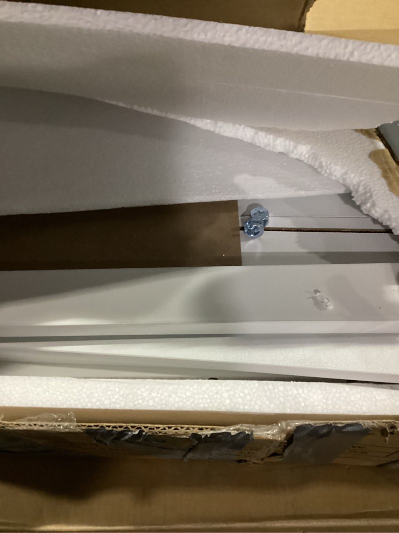 Condition photo showing As Is for possibly incomplete .. idealhouse white 6 drawer dresser for bedroom, 54\" wide dresser with deep drawers & metal knobs, modern large wooden chests of drawers for entryway, hallway white 15.7\"d x 54\"w x 31.5\"h (6 drawers)
