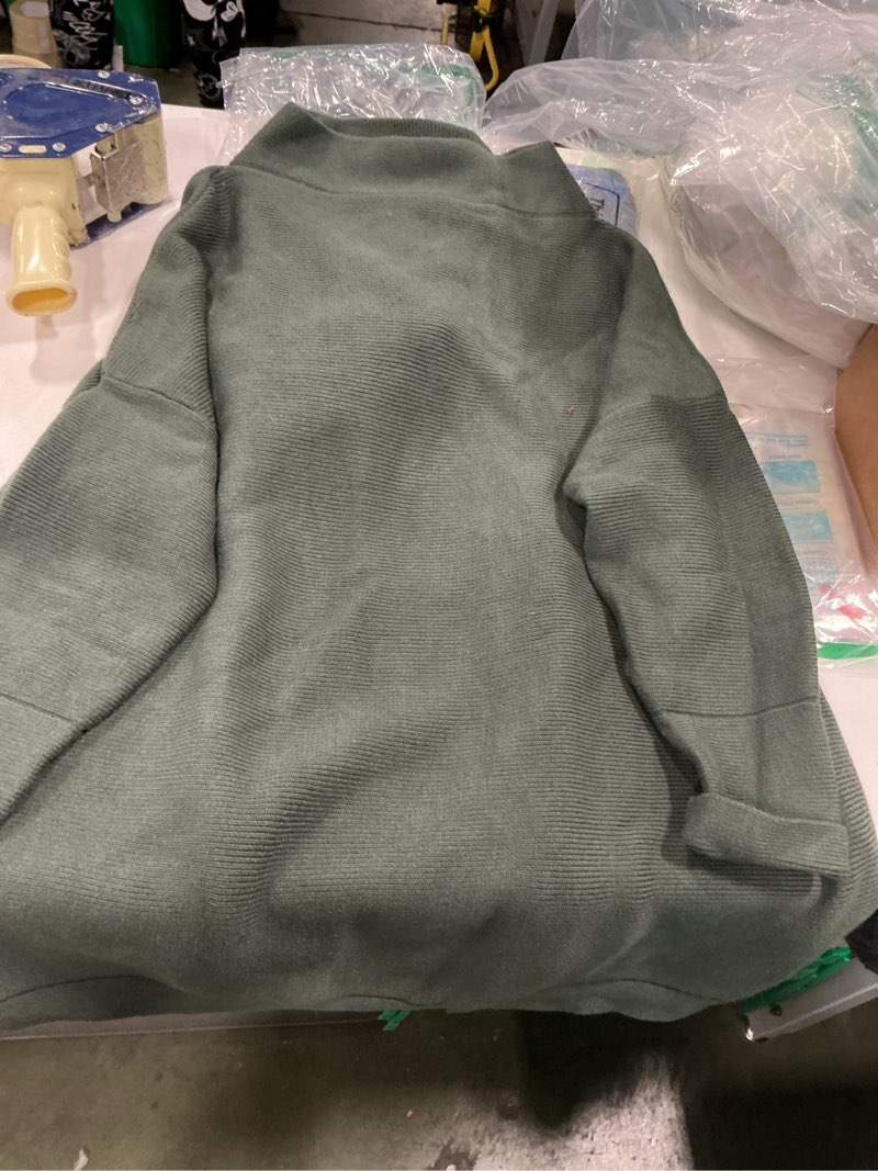 Condition photo showing New/Like New for ANRABESS Women's Oversized Loose Soft Cowl Neck Long Sleeve Winter Warm Pullover Baggy Tunic Sweater A277junlv-S ArmyGreen