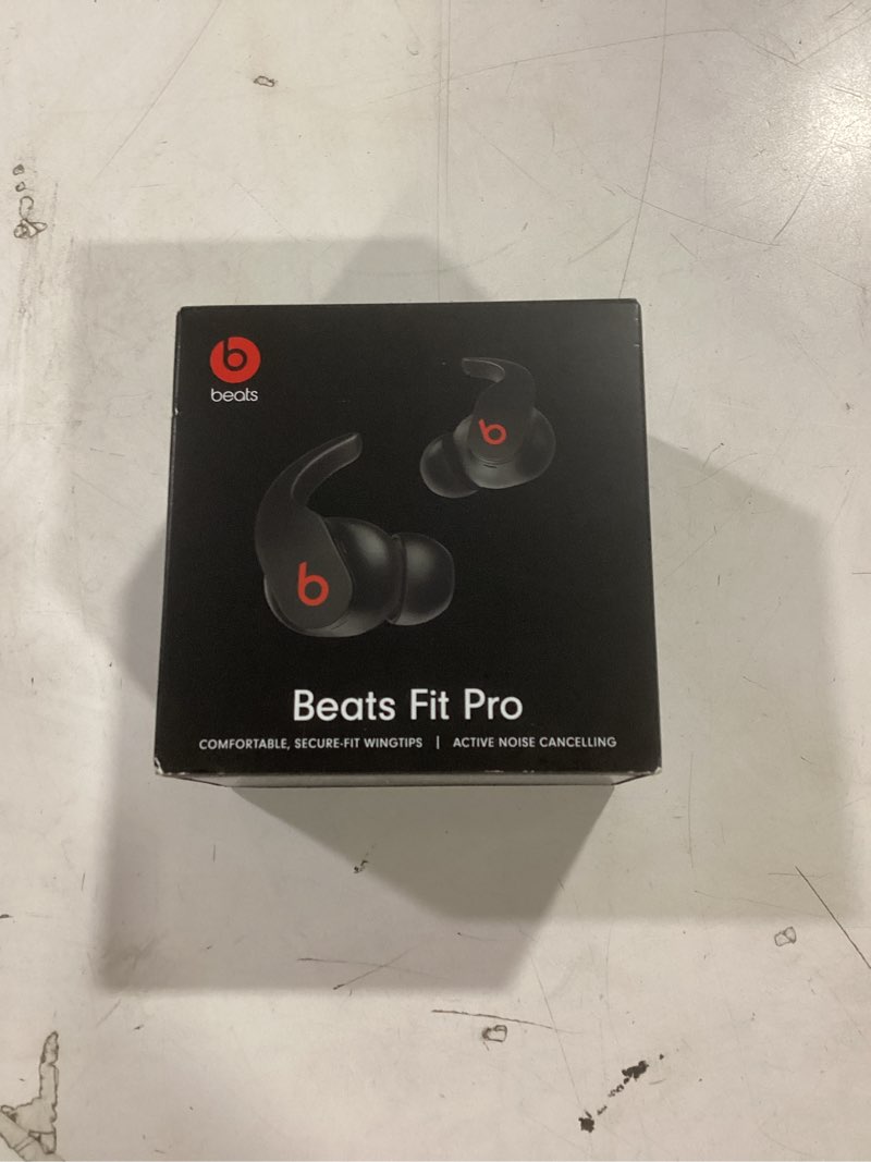 Condition photo showing New/Like New for Beats Fit Pro (1st Gen) - True Wireless Noise Cancelling Earbuds - Active Noise Cancelling - Sweat Resistant Earphones, Compatible with Apple & Android, Class 1 Bluetooth®- Beats Black Beats Black Fit Pro Without AppleCare+