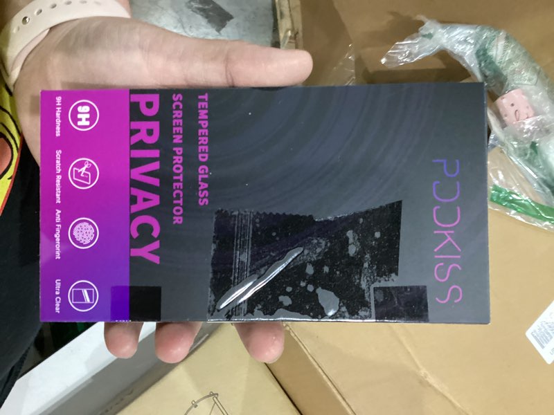 Condition photo showing New/Like New for PDDKISS Compatible for iPhone 17 Pro Max Privacy Screen Protector 6.9 Inch, Purple Gradient Anti Spy Anti Blue Light HD Tempered Glass Easy Installation for iPhone 17 Pro Max - 6.9 inch