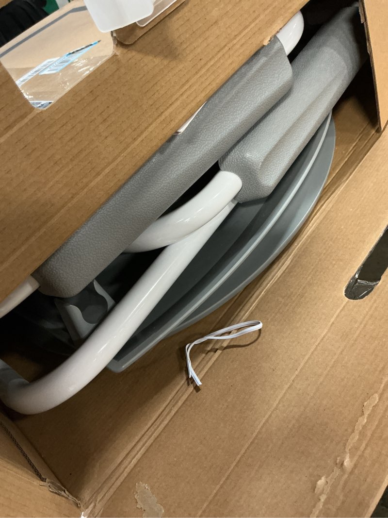Condition photo showing Good Condition for medline 3-in-1 steel bedside commode, elongated seat, sturdy folding frame, 7.5 qt. bucket, 350 lb. weight capacity, clip-on seat, easy cleaning, tool-free assembly, gray