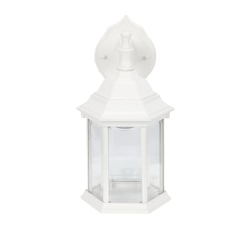 Project Source Henfield 1 -Light 11.81-in H Matte White Hardwired Outdoor Wall Light