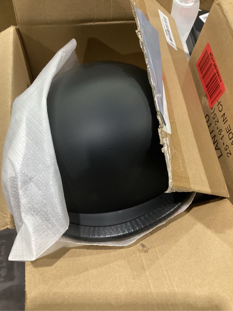Condition photo showing Good Condition for german style motorcycle half helmet open face adult men women dot approved retro helmet?matte black x-large