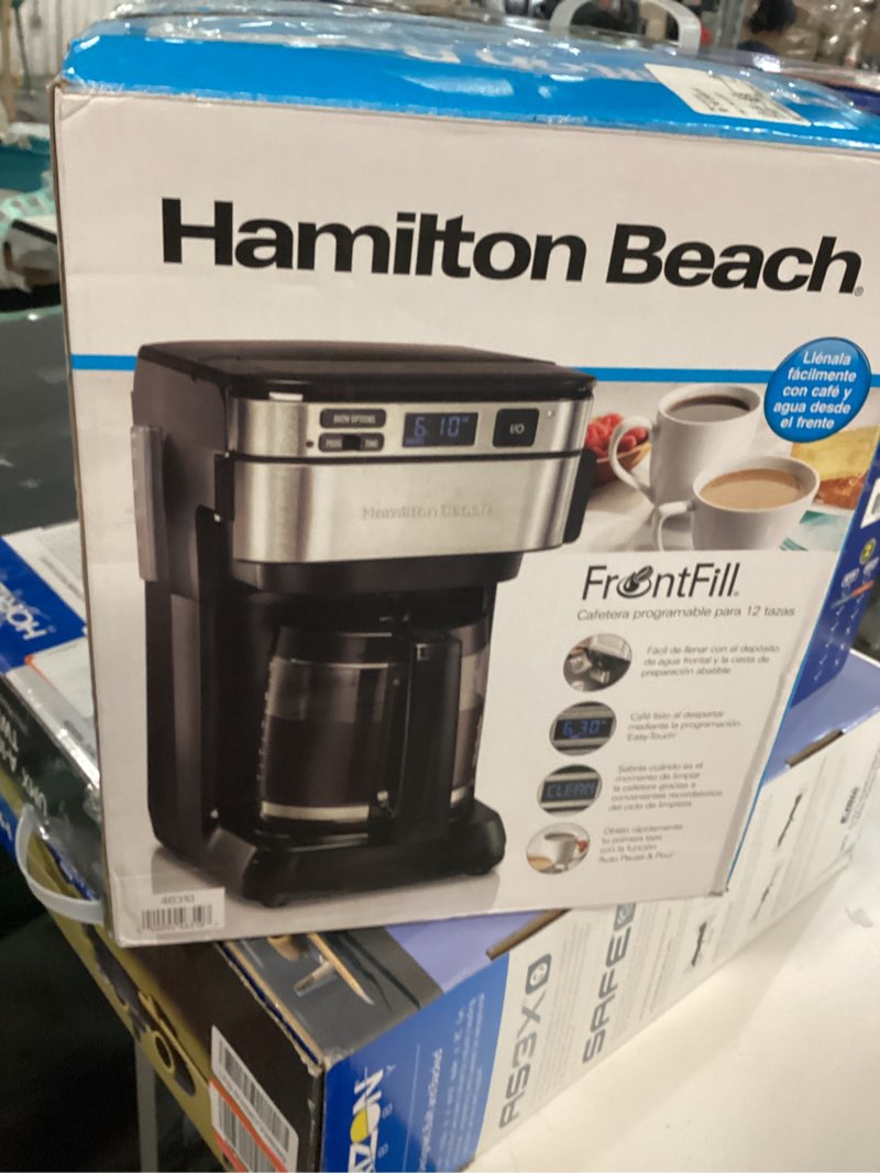 Condition photo showing As Is for Hamilton Beach 12 Cup Programmable Coffee Maker, FrontFill™ Drip Coffee Maker