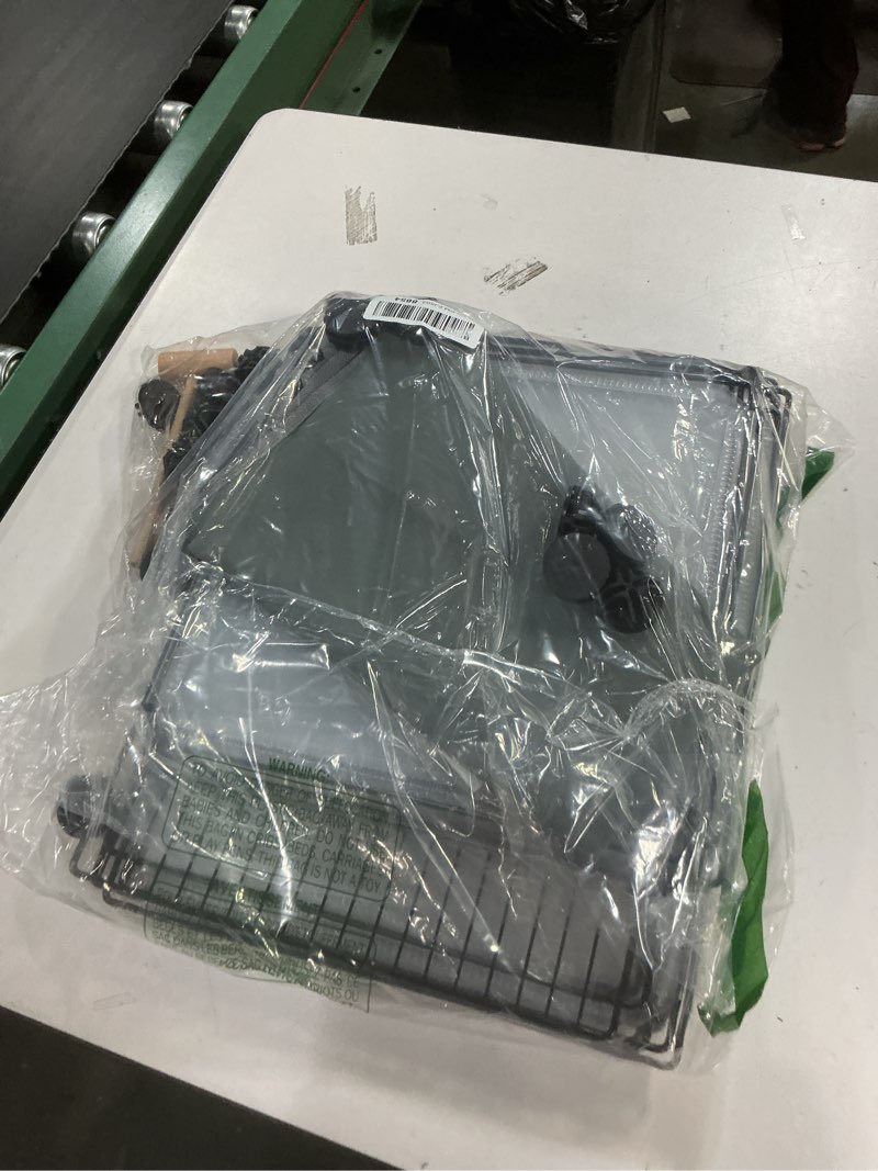 Condition photo showing As Is for 20 Panels Small Animals Playpen, 48" x 24" x 16" Transparent Pet Playpen with Waterproof Mat,Portable Plastic Enclosure Cage for Chicken/Guinea Pigs/Bunny/Ferrets/Hamsters/Hedgehogs Indoors Outdoor 20 Panels- 48"L x 24"W x 16"H Transparent