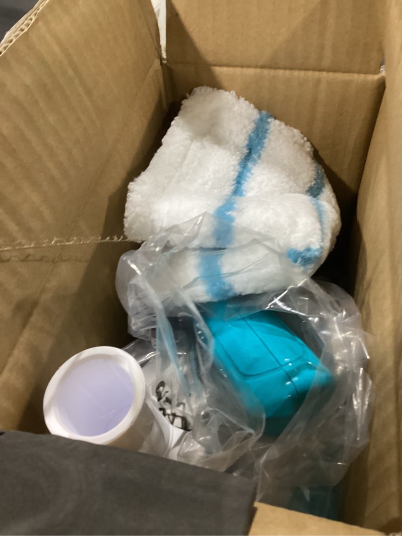 Condition photo showing New/Like New for professional steam mop cleaner, 1300w floor steamer with detergent chamber, 25s heat up, lightweight steamer for cleaning with 2 washable pads, safe for tiles, upholstery, carpet, hardwood, teal