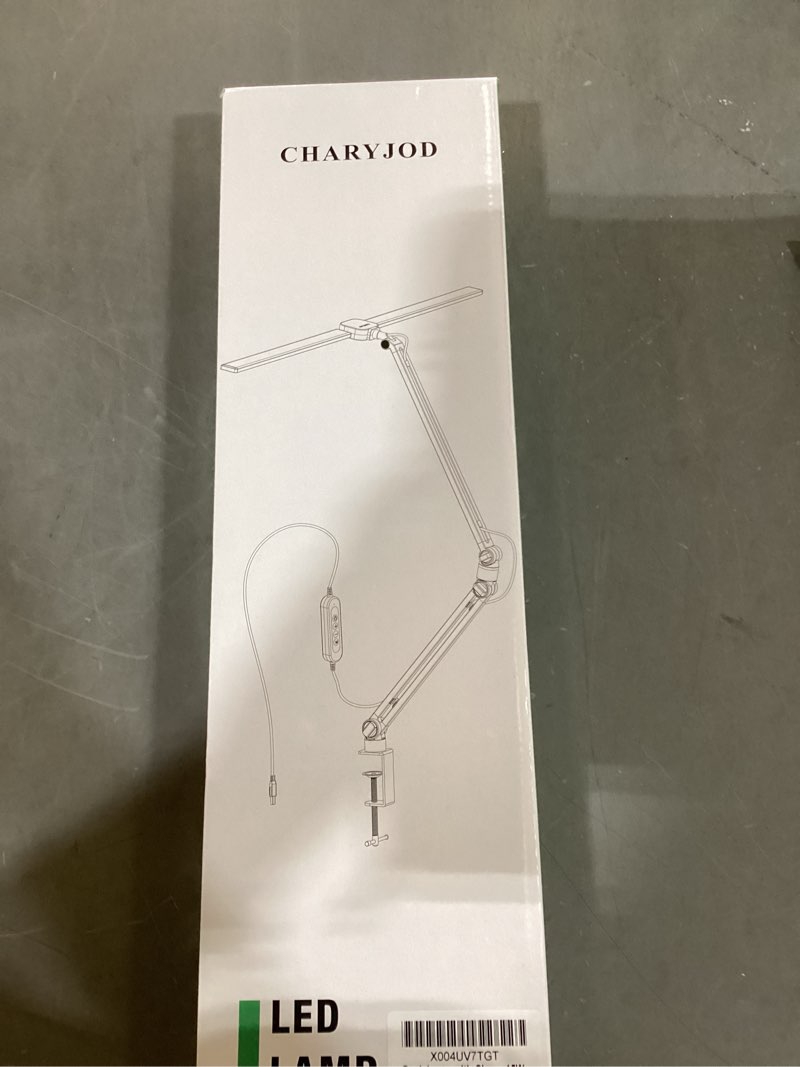 Condition photo showing New/Like New for led desk lamp for office home, 31.5" architect desk light with clamp dual screen computer monitor, 15w 5 color x 10 brightness levels desk lamp for reading, study, 1000lm bright, memory function black-15w