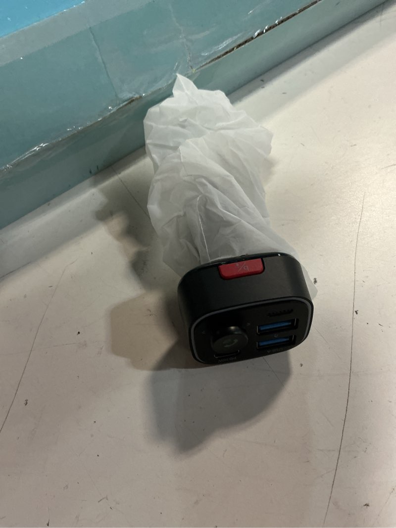 Condition photo showing Good Condition for syncwire bluetooth 5.4 fm transmitter car adapter 48w (pd 36w & 12w) [light switch] [hifi bass sound] [fast charging] wireless radio music adapter led display hands-free calling support usb drive black 48w