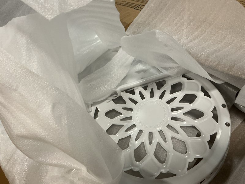 Condition photo showing Good Condition for unho white plant stand: 6 potted metal plant stand garden cart wrought iron flower pots rack holder with wheels for patio, porches, living room,corner,balcony planters ( similar