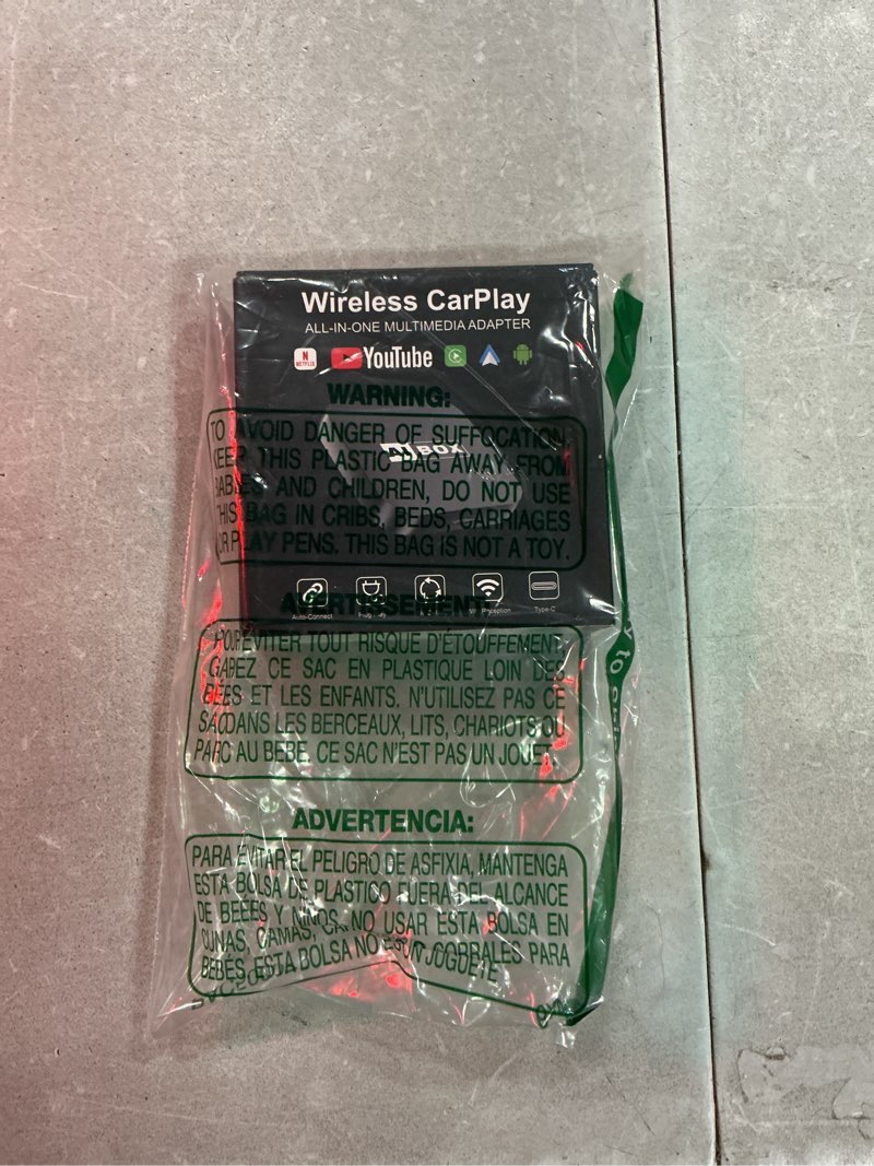 Condition photo showing New/Like New for 2-in-1 wireless carplay adapter & android auto with netflix/youtube/tiktok, mini car play wireless adapter for iphone, plug & play magic ai box fit for cars with wired carplay/android auto