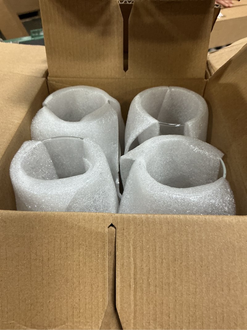 Condition photo showing New/Like New for fully tempered wine glasses, shock resistant wine glass set for red or white wine, dishwasher safe stem glasses for restaurants, bars, home (set of 12, 12 oz)
