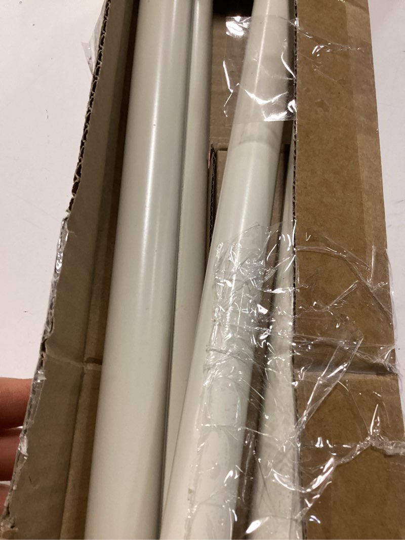 Condition photo showing Good Condition for beige white curtain rods for windows 28-48inch heavy duty french return rod, wrap around blackout curtain rods, adjustable room darkening drapery rod for bedroom, living room, sliding door & outdoor white 28"-48"