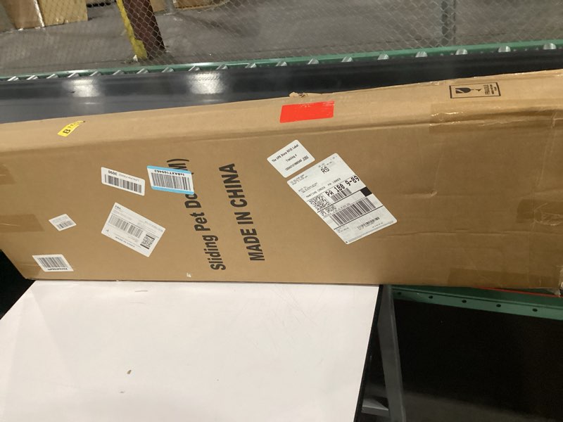 Condition photo showing Good Condition for Doggy Door for Sliding Glass Door, Adjustable Height 75 4/5" to 80 3/10" Sliding Door Dog Door Insert, Suitable for Small Doggies Up to 25 lbs, M Classic White Medium