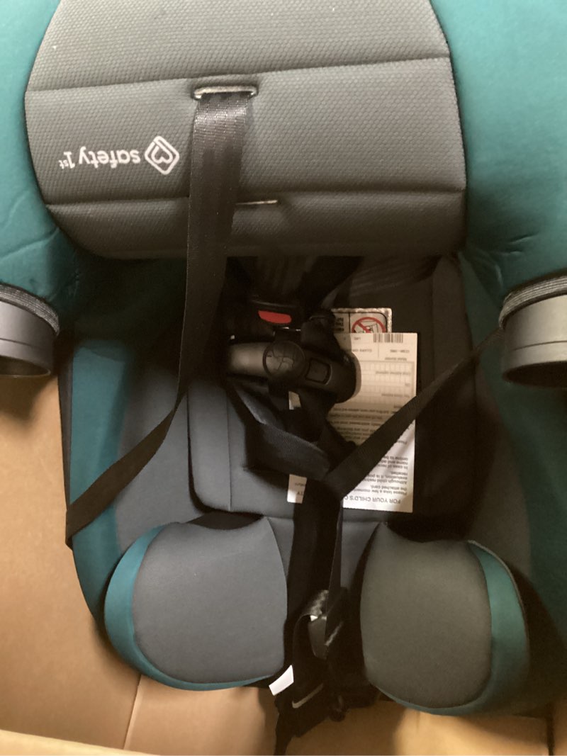 Condition photo showing Good Condition for Safety 1st Ellaris 3-in-1 Convertible Car Seat, Slim Fit Design, Rear & Forward-Facing, 5-Position Headrest, 3-Across Fit, Travel-Friendly with Machine-Washable Seat Pad, Peacock Blue