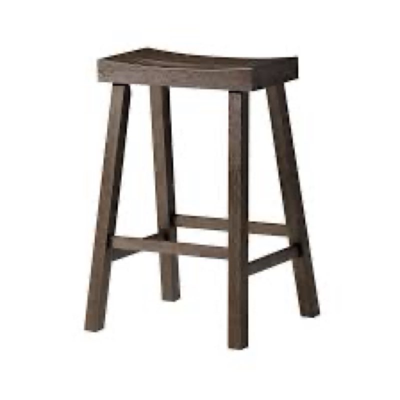Maven Lane Kitchen Bar Stool, Modern Farmhouse Wood Counter Barstool, Kitchen Island Counterstool, Counter Height Bar Stools For Kitchen, Wide Seat Backless Bar Stools, Vincent 26 Inch, Antiqued Brown
