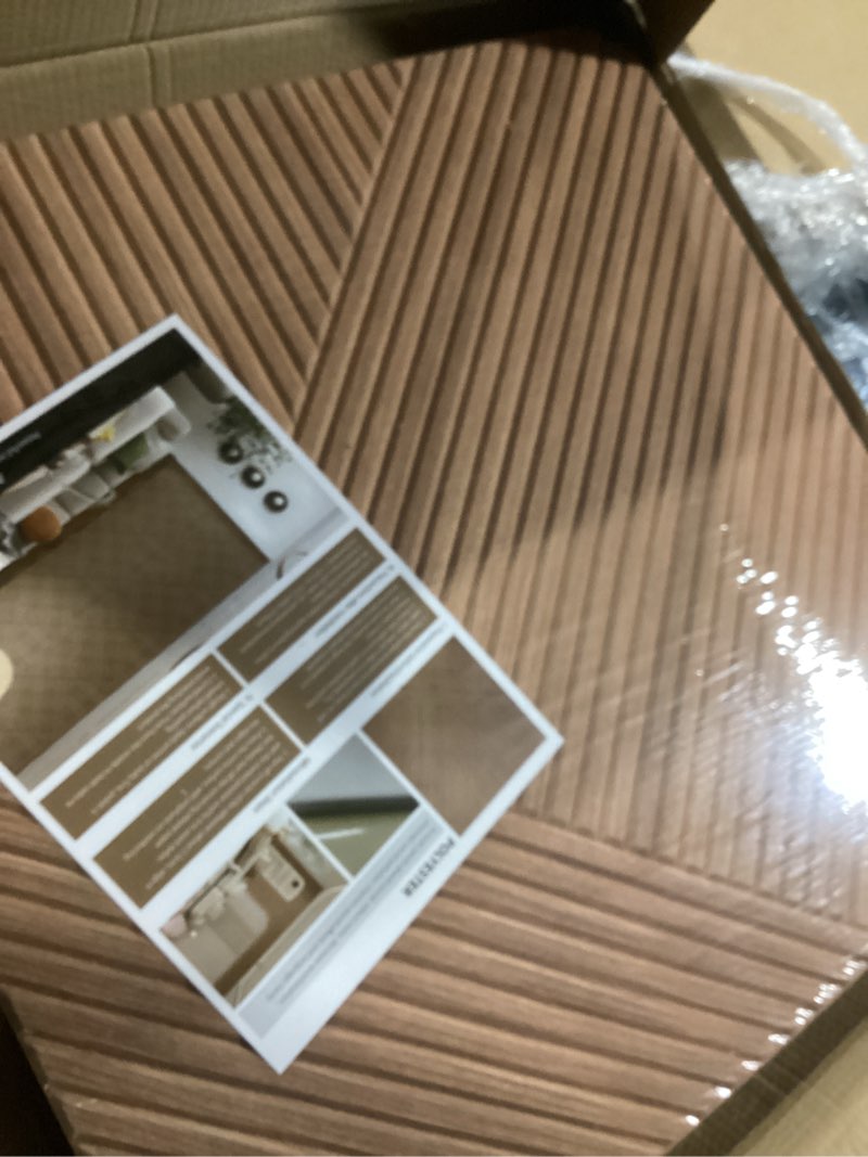 Condition photo showing Good Condition for BTDVR 8 Pack Large Acoustic Wall Panels,94.48"x47.24" Self-Adhesive Soundproof Wall Panels-Total Size (Single Size 23.62"x23.62") Decorative Wood Grain Printing Sound Panels,for Studio,Office,Home 96x48 Inch(8 Pack-24x24 Inch) Log Color