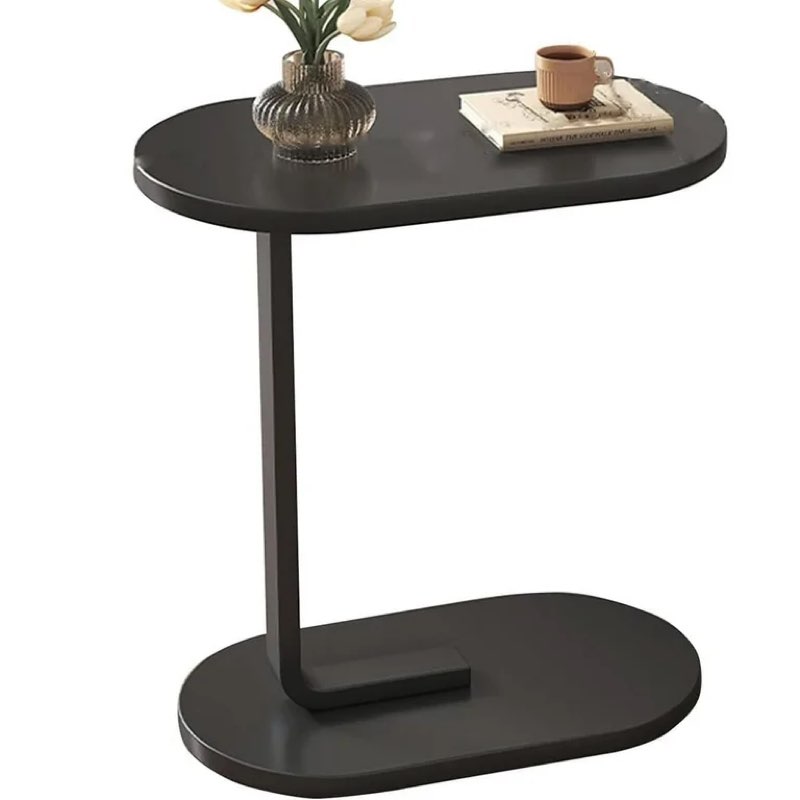 c-shaped end table for couch - slide under sofa side table & small sofa table tray for laptop | meta